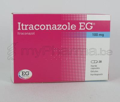 ITRACONAZOLE EG 100 MG  28 CAPS (geneesmiddel)