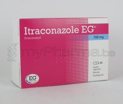 ITRACONAZOLE EG 100 MG  60 CAPS (geneesmiddel)