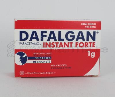 DAFALGAN INSTANT FORTE 1000 MG 10 ZAKJES    (geneesmiddel)