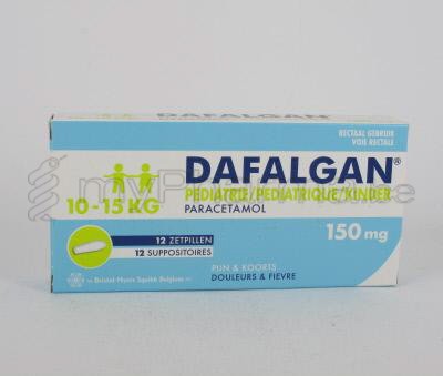 DAFALGAN PEDIATRIE 150MG SUPPO  12                 (geneesmiddel)