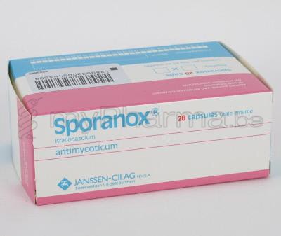 SPORANOX 100 MG  28 CAPS  (geneesmiddel)