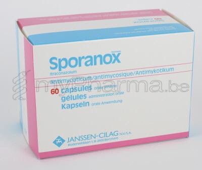 SPORANOX 100 MG  60 CAPS  (geneesmiddel)