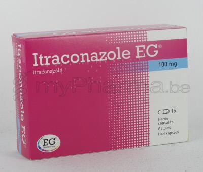 ITRACONAZOLE EG 100 MG 15 CAPS (geneesmiddel)