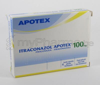 ITRACONAZOL APOTEX 100 MG  4 CAPS (geneesmiddel)