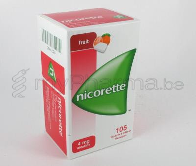 NICORETTE FRUIT 4 MG 105 KAUWGOMMEN                (geneesmiddel)