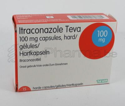 ITRACONAZOLE TEVA 100 MG  15 CAPS (geneesmiddel)