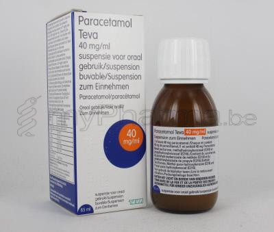 PARACETAMOL TEVA 40MG/ML 85 ML ORALE SUSPENSIE    (geneesmiddel)