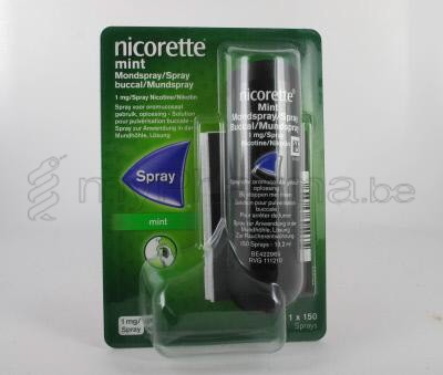 NICORETTE MINT MONDSPRAY 1X150 SPRAYS 1MG/SPRAY    (geneesmiddel)